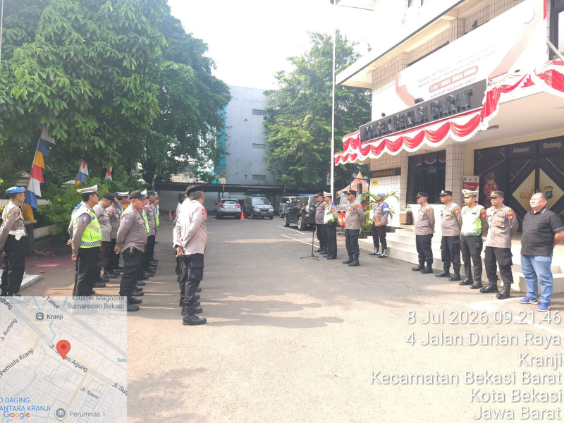 Kapolsek Bekasi Barat Pimpin Apel Pelepasan Tiga Personel yang Mutasi Tugas