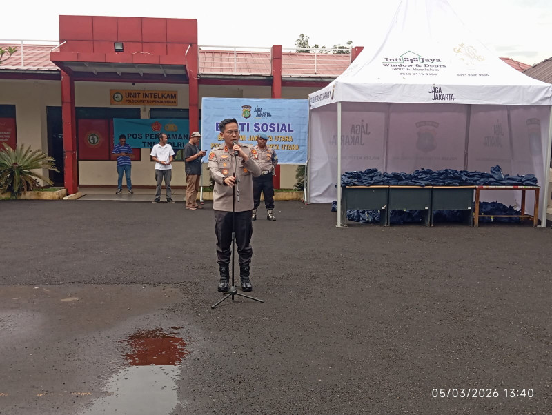 Polsek Metro Penjaringan Bersama HIPMI Jakarta Utara Gelar Bakti Sosial, 200 Paket Bantuan Dibagikan