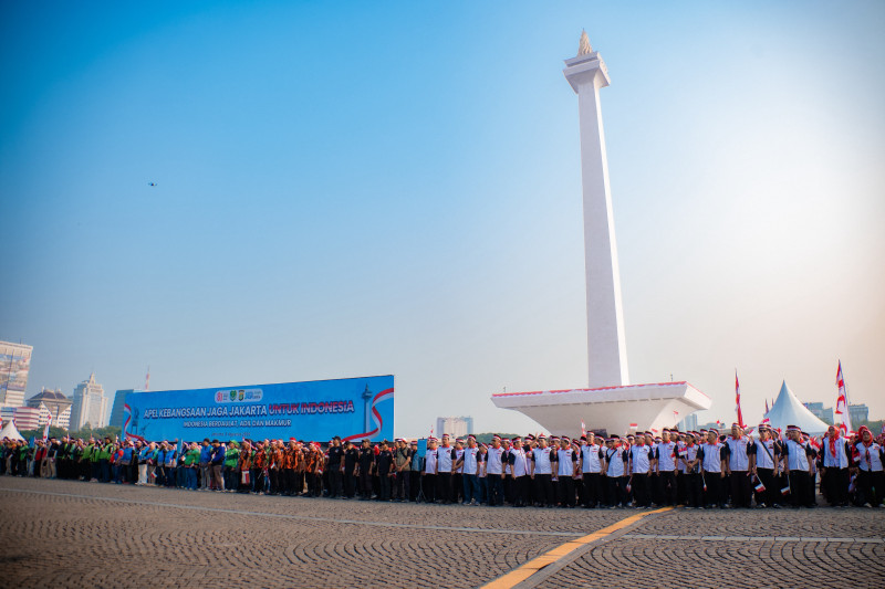 Polda Metro Jaya Gelar Apel Kebangsaan Sambut Hari Ulang Tahun ke-81 Republik Indonesia