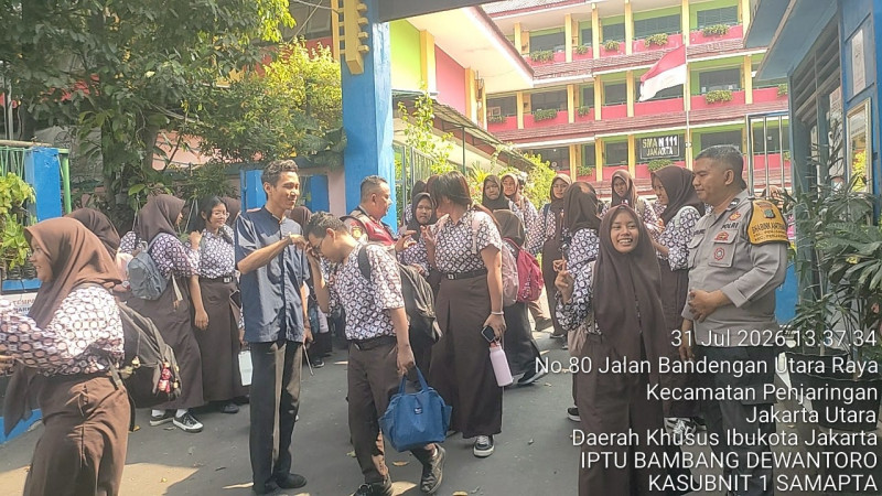 Polsek Metro Penjaringan Perketat Pengamanan Jam Bubaran Sekolah, Cegah Tawuran Pelajar di SMAN 111