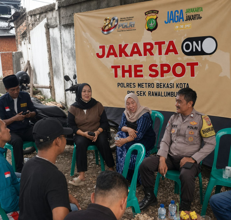 Polsek Rawalumbu Gelar Jaga Jakarta On The Spot, Serap Aspirasi dan Ajak Warga Jaga Kamtibmas