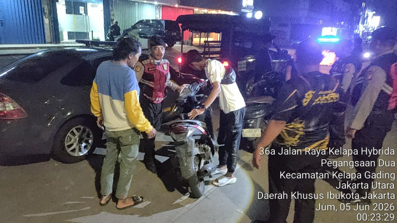 Polsek Kelapa Gading Tingkatkan Patroli KRYD, Cegah Tawuran dan Kejahatan Jalanan