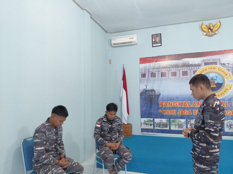 Lanal Simeulue Gelar Sholat Gaib dan Doa Bersama Untuk Prajurit Yonif IX Marinir