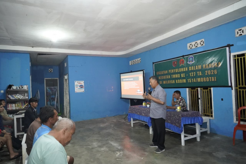 Satgas TMMD Ke-127 Kodim 1514/Morotai Gelar Penyuluhan Bahaya Radikalisme dan Kesehatan di Daruba Pantai