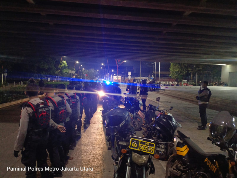 Cegah Kejahatan Jalanan dan Curanmor, Polres Metro Jakarta Utara Intensifkan Patroli Malam