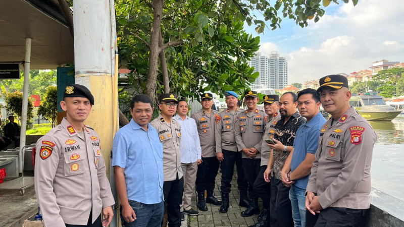 Wakapolres Kepulauan Seribu Pimpin Kegiatan Strong Point di Dermaga Marina Ancol