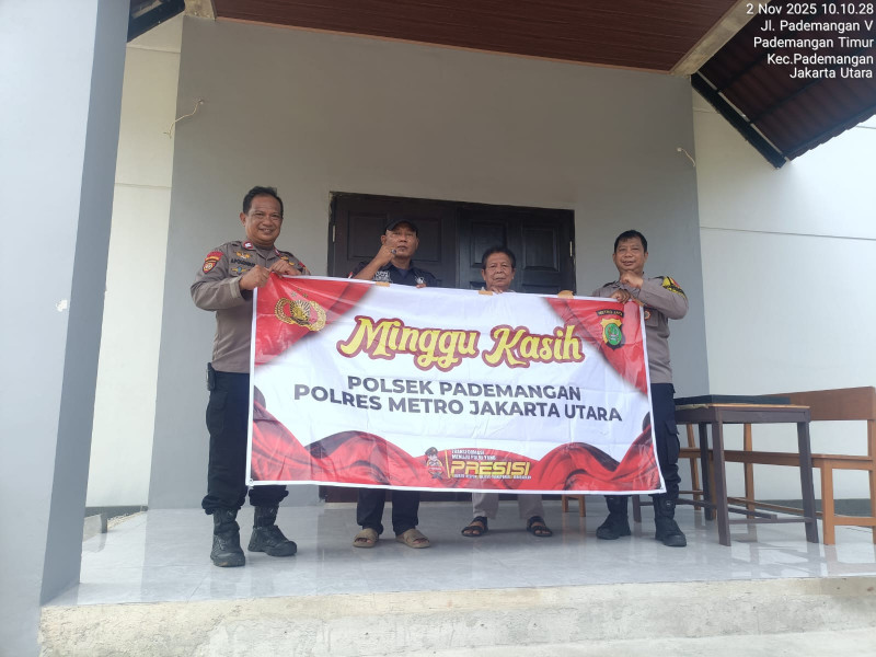 Polsek Pademangan Gelar Kegiatan Minggu Kasih di Gereja GKPS Ajak Warga Jaga Keamanan Lingkungan