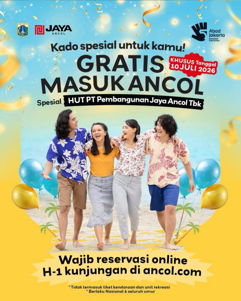 Rayakan Hari Jadi Perusahaan, Ancol Gratiskan Tiket Masuk untuk Pengunjung pada 10 Juli 2026