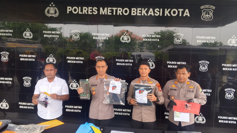 Polres Bekasi Kota Ungkap Sindikat Pencurian Modul BTS dan Kasus Begal