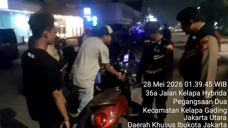 Polsek Kelapa Gading Tingkatkan Patroli Malam, Tiga Motor Tanpa Surat Diamankan