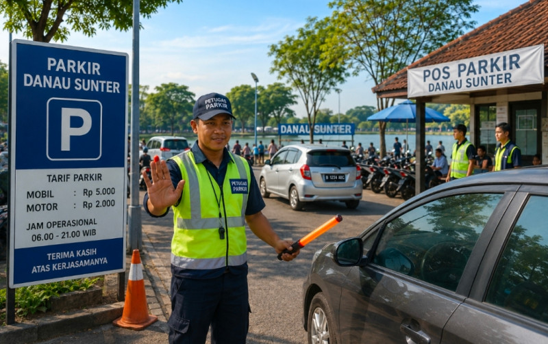 Pengunjung Danau Sunter Keluhkan Kantong Parkir