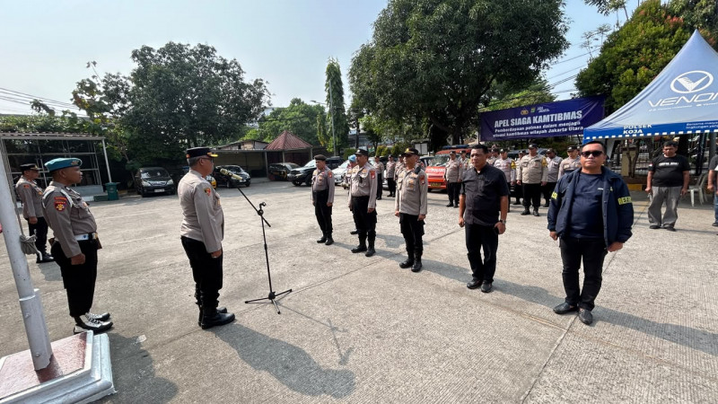 Polsek Koja dan Koramil Koja Gelar Apel Siaga, Antisipasi Gangguan Kamtibmas Jelang Persija Vs Persib di GBK