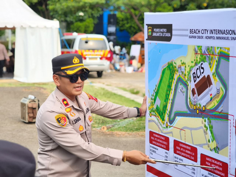 Polsek Pademangan Gelar TWG dan Apel Pengamanan Konser Virtual Plave di Ancol, Pastikan Keamanan Berjalan Kondusif