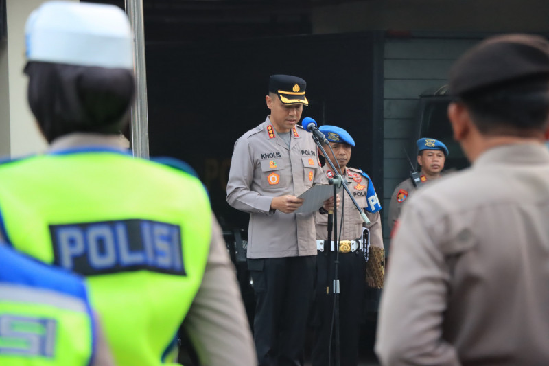 Polres Metro Bekasi Kota Gelar Apel Siaga 1 Jelang Rangkaian Kegiatan Kemerdekaan