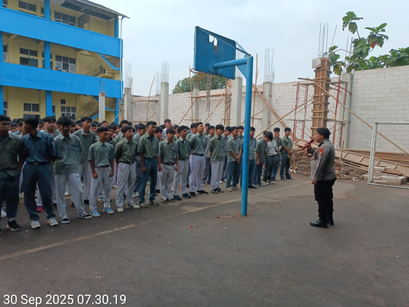 Police Go To School, Polsek Koja Beri Penyuluhan Anti Tawuran dan Bullying di SMK Nusantara 2