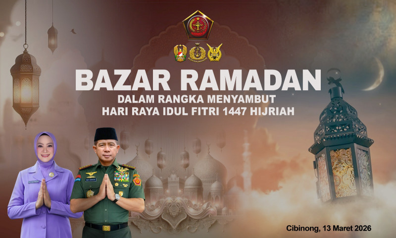 Danrem 061 dan Bupati Bogor Hadiri Bazar Ramadhan di Makodim 0621 Kabupaten Bogor