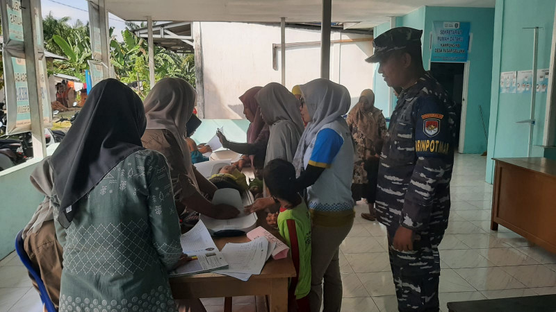 Babinpotmar Posal Seluma Lanal Bengkulu Monitoring Kegiatan Posyandu