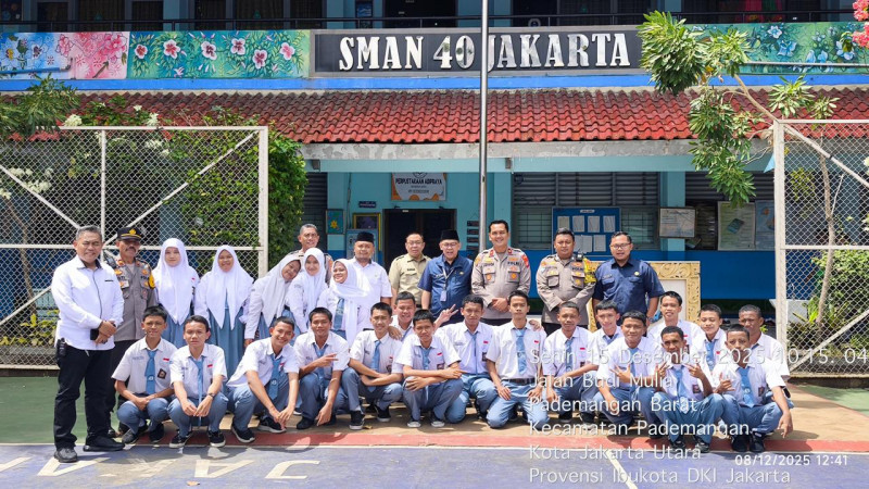 Polsek Pademangan Gelar Police Go To School di SMAN 40 Jakarta, Tekankan Pencegahan Tawuran dan Bijak Bermedsos