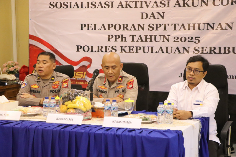 Wakapolres Kepulauan Seribu Pimpin Sosialisasi Aktivasi Akun Coretax dan Pelaporan SPT Tahunan PPh 2025