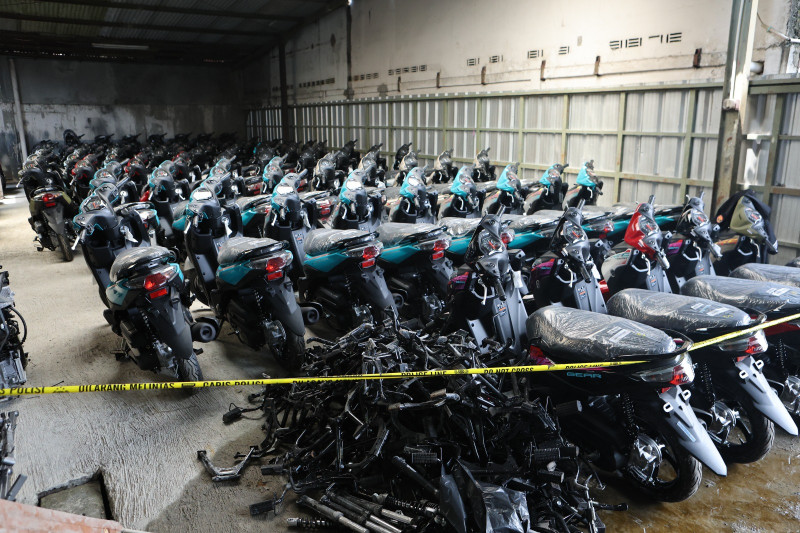 Polda Metro Jaya Bongkar Gudang Ribuan Motor Diduga untuk Ekspor Ilegal