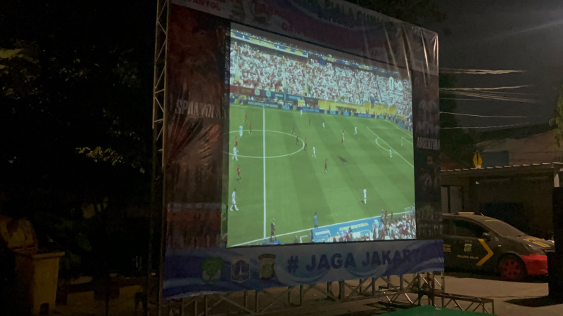 Nobar Final Piala Dunia di Polsek Koja, Kapolsek Ajak Media dan Warga Perkuat Kamtibmas