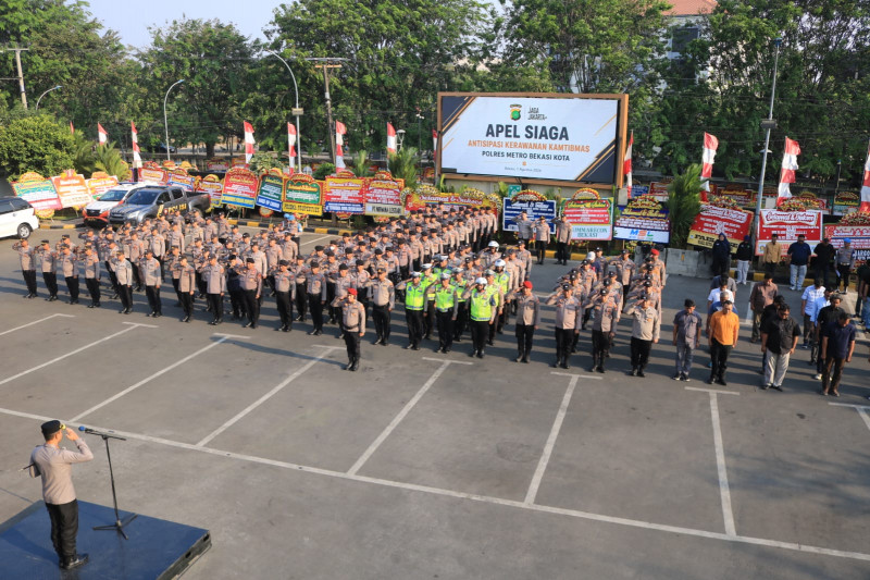 Polres Metro Bekasi Kota Gelar Apel Siaga Kamtibmas, Perkuat Pengamanan Akhir Pekan dan Dukung Kelancaran Agenda Nasional