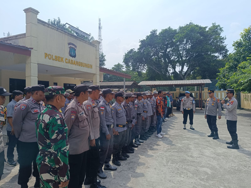 Cegah Gangguan Keamanan, Polsek Cabangbungin Gelar Apel Besar Lintas Unsur: Bahas Kesiapsiagaan Keamanan dan Potensi Bencana