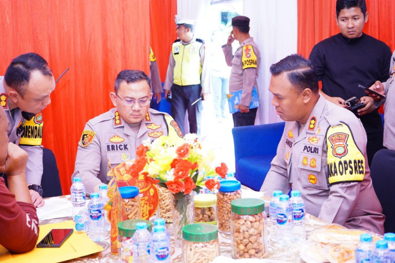 Kapolres Metro Jakarta Utara Cek Kesiapan Pos Pengamanan Nataru di Danau Sunter