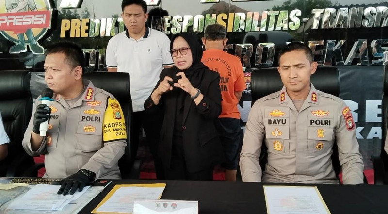 Polres Metro Bekasi Kota Amankan Pria Paruh Baya Lakukan Aksi Tidak Senonoh Terhadap Anak