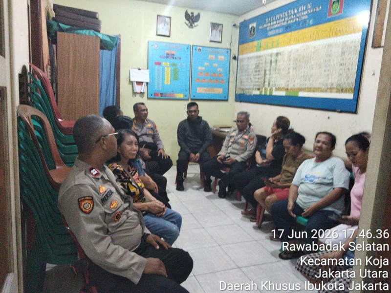 Jaga Jakarta On The Spot, Polsek Koja Ajak Warga Perkuat Keamanan Lingkungan dan Cegah Tawuran
