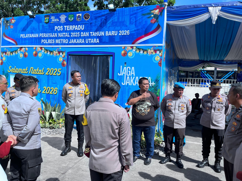 Wakapolres Metro Jakarta Utara Tinjau Pos Terpadu Terminal Tanjung Priok, Pastikan Kesiapsiagaan dan Disiplin Personel