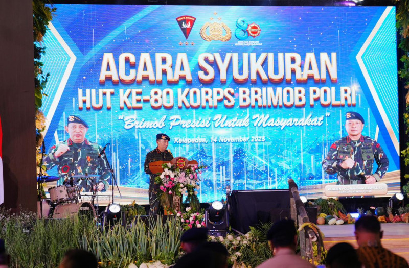 Hadiri Syukuran Ke 80 Brimob, Kapolri Apresiasi Peran Brimob Dukung Program Pemerintah