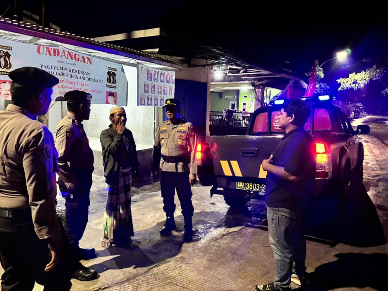 Kapolsek Cabangbungin Gelar Patroli Biru Preventif, Cegah Gangguan Kamtibmas di Wilayah Rawan