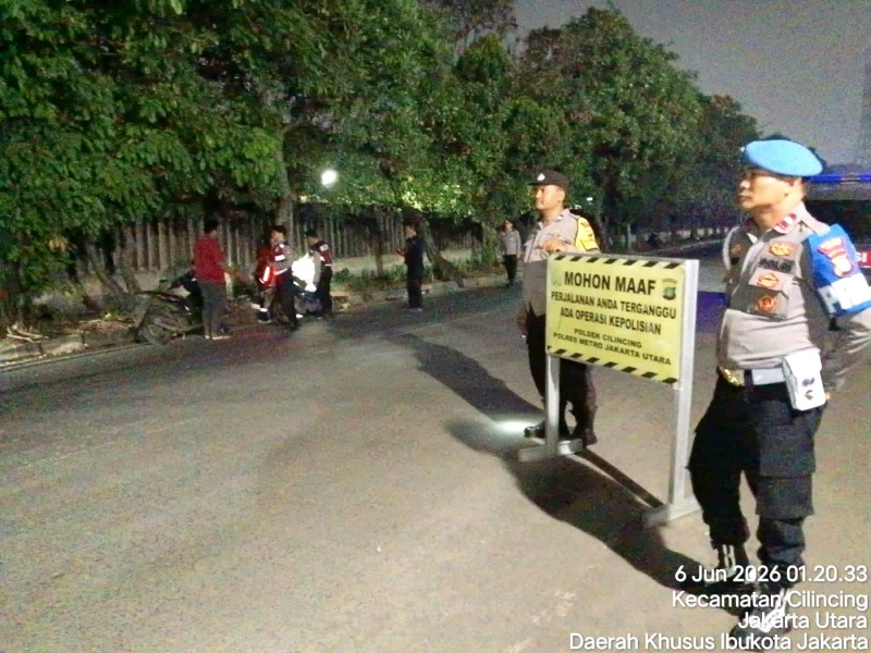 Razia Stasioner dan Patroli Mobile, Polsek Cilincing Pastikan Wilayah Tetap Kondusif