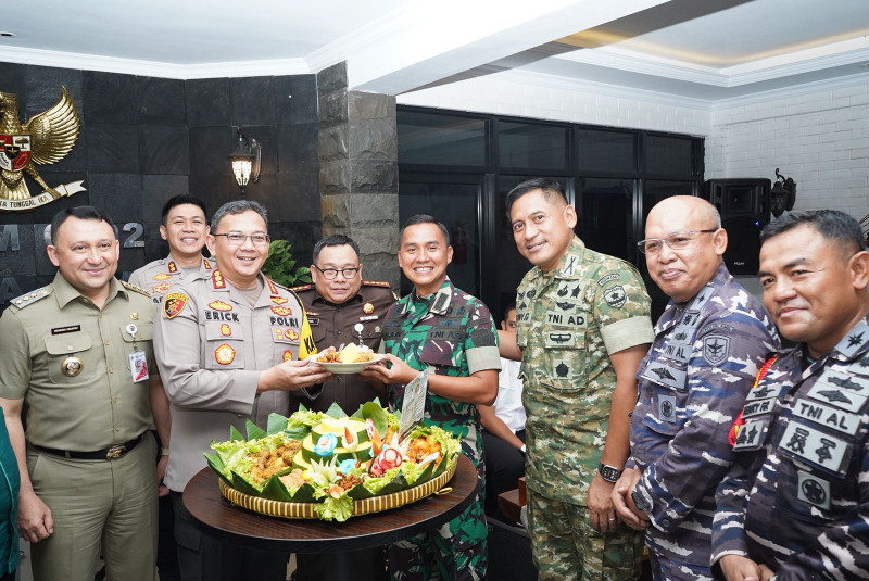 Perkuat Sinergi Kapolres Metro Jakarta Utara Bersama Forkopimda Sambangi Kodim 0502/Jakarta Utara