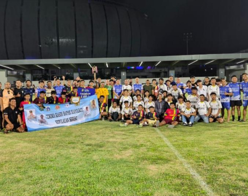 Polres Kepulauan Seribu Gelar Pertandingan Persahabatan Sepak Bola, Perkuat Sinergitas dengan Karang Taruna