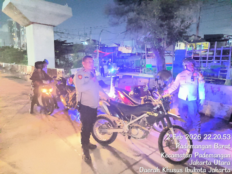 Ops Pekat Jaya 2026, Polisi Sisir Titik Rawan Kamtibmas di Pademangan
