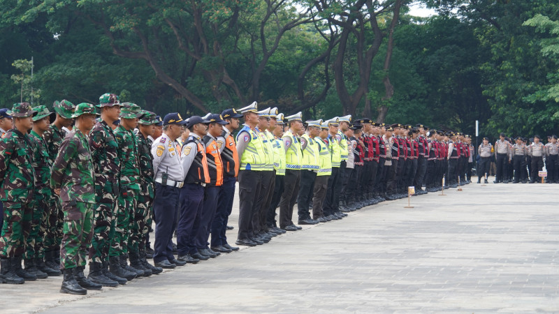 7.643 Personel Gabungan Berikan Pelayanan Pengamanan Zikir dan Doa Kebangsaan di Monas