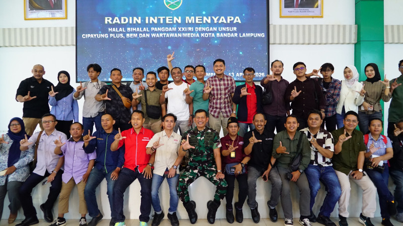 Perkuat Sinergi dengan Mahasiswa dan Media, Pangdam XXI/Radin Inten Dorong Dialog Konstruktif