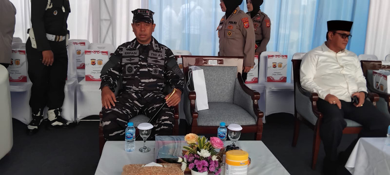 Komandan Lanal Bandung Hadiri Apel Ojol Kamtibmas