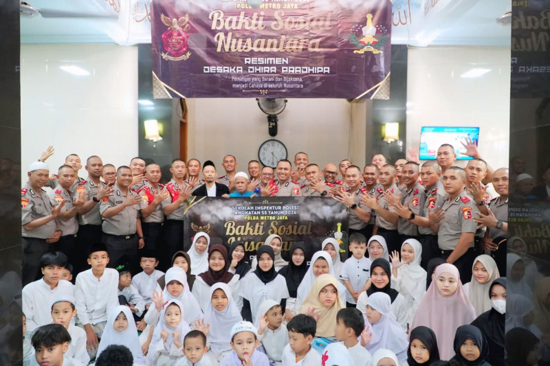Siswa SIP Angkatan 55 Polda Metro Jaya Gelar Bakti Sosial Nusantara, Santuni 60 Anak Yatim di Jakarta Selatan