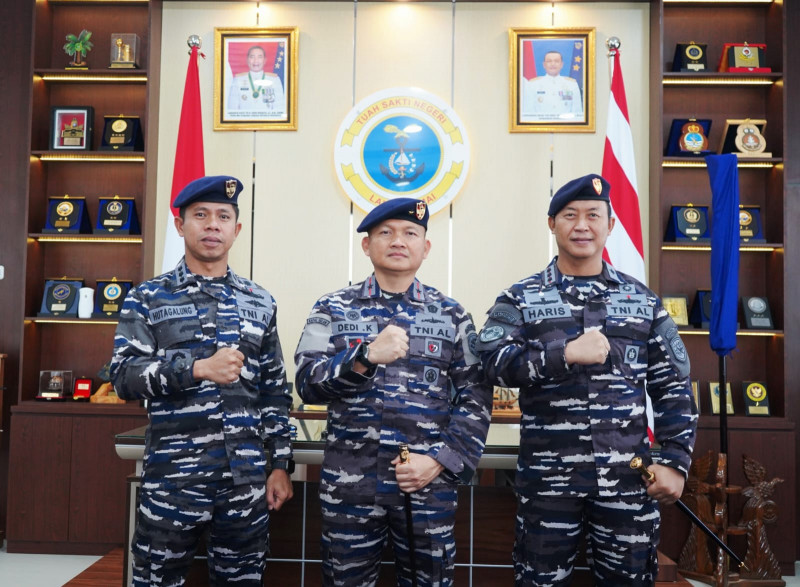 Perkuat Sinergi dan Koordinasi Pengamanan Selat Malaka, Danlanal Dumai Sambut Kunjungan Danguskamla Koarmada l