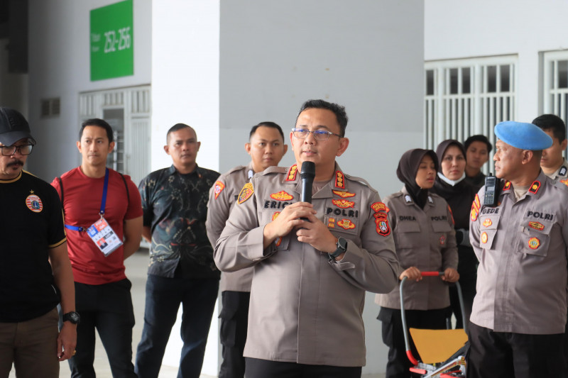 Polres Metro Jakarta Utara Gelar Simulasi Pengamanan Pertandingan Sepak Bola di JIS