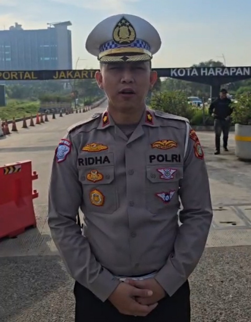 Kasat Lantas Polres Metro Jakarta Utara Turun Langsung Atur Lalin di BKT
