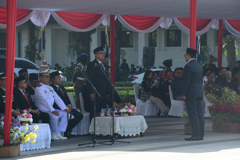 Komandan Lanal Bandung Hadiri Upacara Peringatan Hari Kesaktian Pancasila Tingkat Kota Bandung Tahun 2025