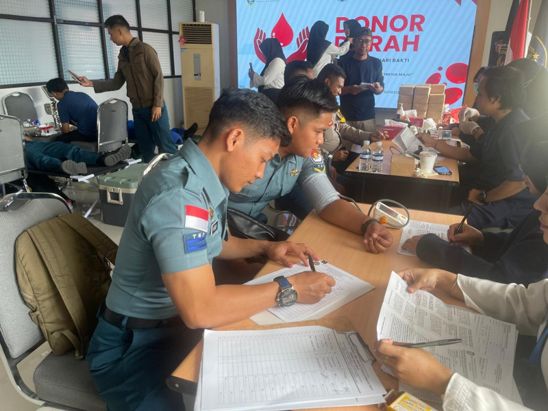 Prajurit Lanal Bintan Donorkan Darah untuk Kemanusiaan, Tunjukan Sinergi dan Kepedulian Sosial Yang Nyata