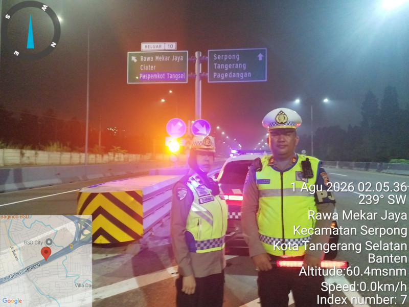 Antisipasi Balap Liar dan Konvoi Bubaran GIIAS 2026, Induk PJR Tol BSD Korlantas Polri Intensifkan Blue Light Patrol
