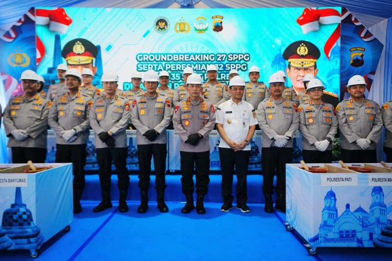 Kapolri Resmikan 32 SPPG dan Graundbreaking 27 SPPG Polri di Jateng Terus Dukung Program MBG