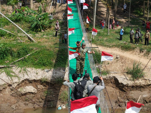 Kasad Launching 11 Jembatan Gantung di Aceh, Bagian dari 218 Jembatan yang Rampung Dibangun TNI