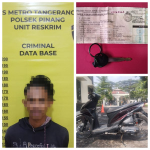 Polsek Pinang Tangkap DPO Curanmor di Warakas